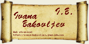 Ivana Bakovljev vizit kartica